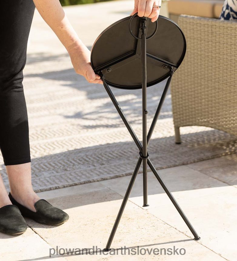 Plow & Hearth vnútorný/vonkajší skladací stolík s kvetinovou skicou 6P208P1184 domáce potreby