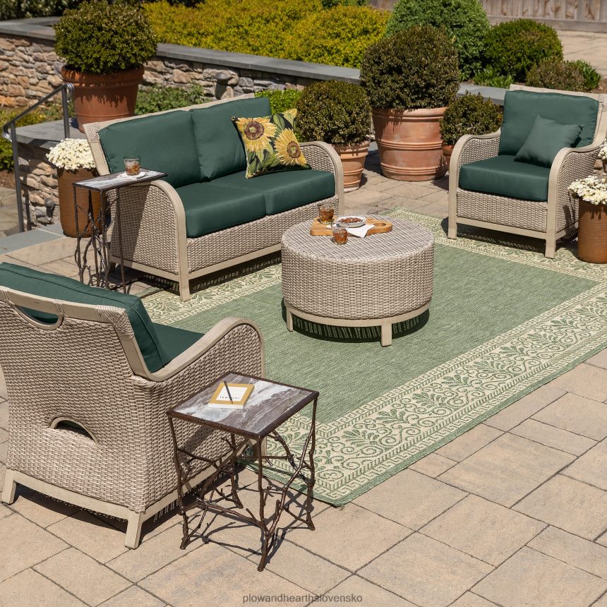 Plow & Hearth vnútorný/vonkajší výsuvný stôl s mramorovou doskou 6P208P1146 domáce potreby