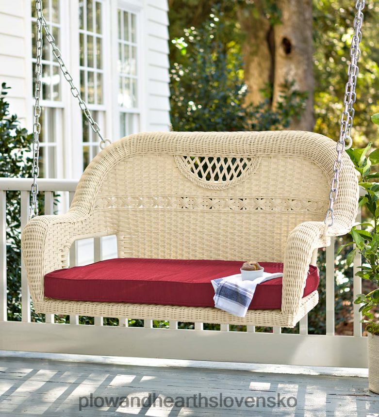 Plow & Hearth vyhliadka kopec prútená hojdačka - oblak biely 6P208P3233 domáce potreby