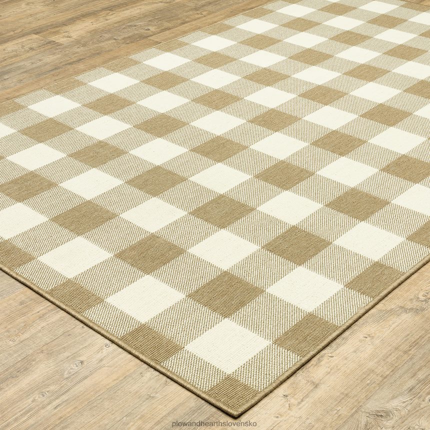 Plow & Hearth Buffalo kockovaný vnútorný a vonkajší polypropylénový koberec 6P208P1427 domáce potreby