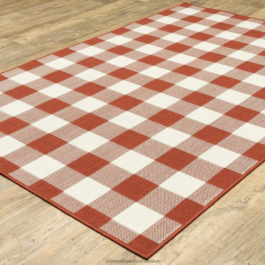 Plow & Hearth Buffalo kockovaný vnútorný a vonkajší polypropylénový koberec 6P208P1427 domáce potreby