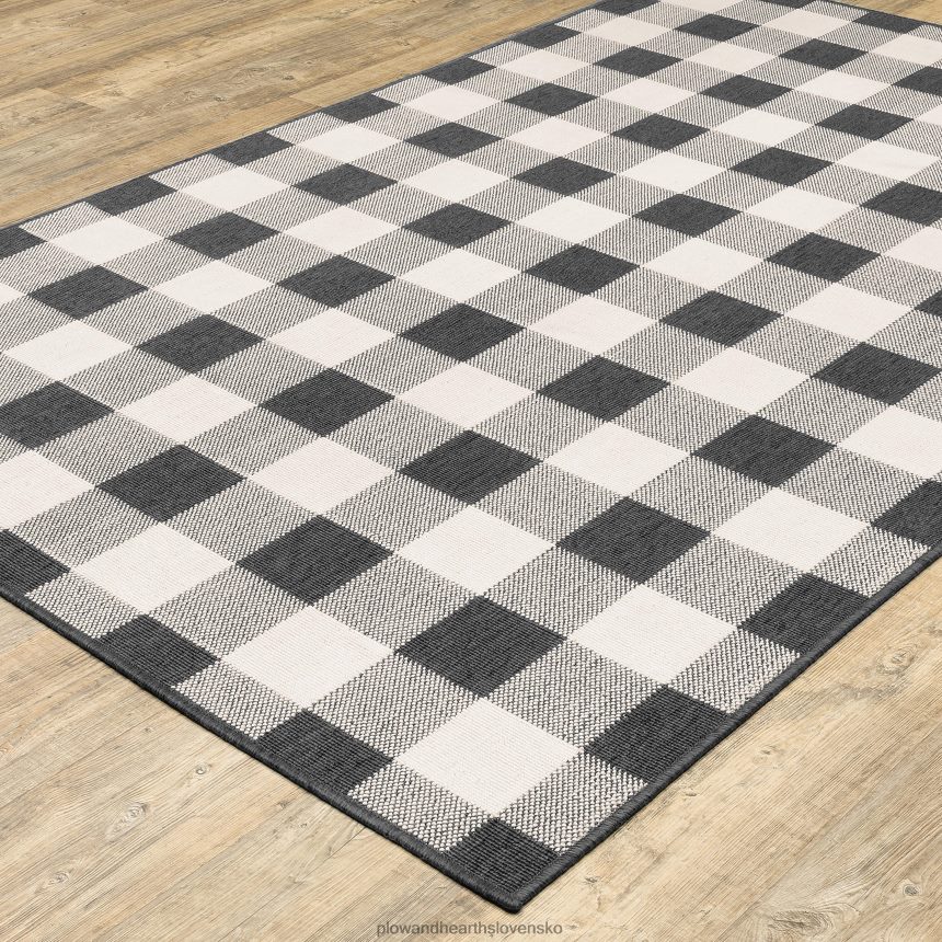 Plow & Hearth Buffalo kockovaný vnútorný a vonkajší polypropylénový koberec 6P208P1427 domáce potreby