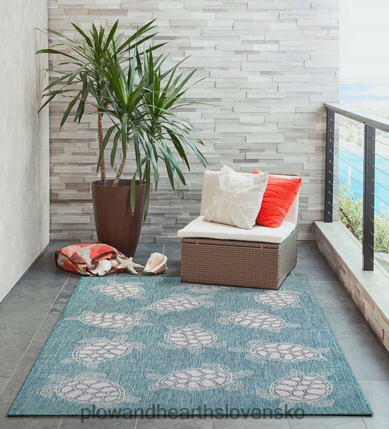 Plow & Hearth Polypropylénový koberec s textúrou pre morské korytnačky do interiéru a exteriéru 6P208P1381 domáce potreby