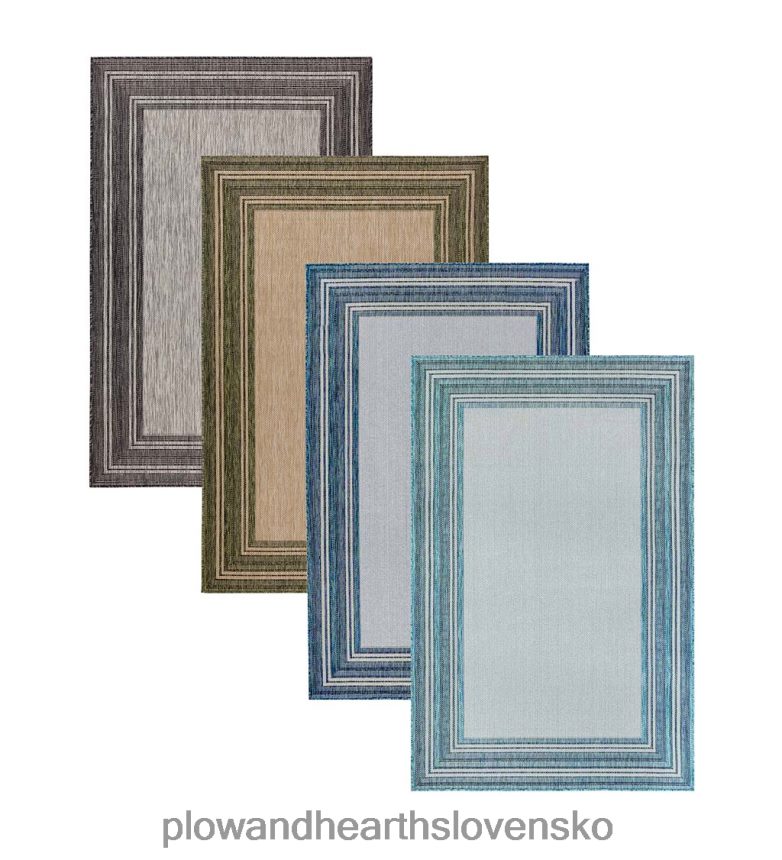 Plow & Hearth Vnútorný/exteriérový textúrovaný polypropylénový okrajový koberec 6P208P1371 domáce potreby