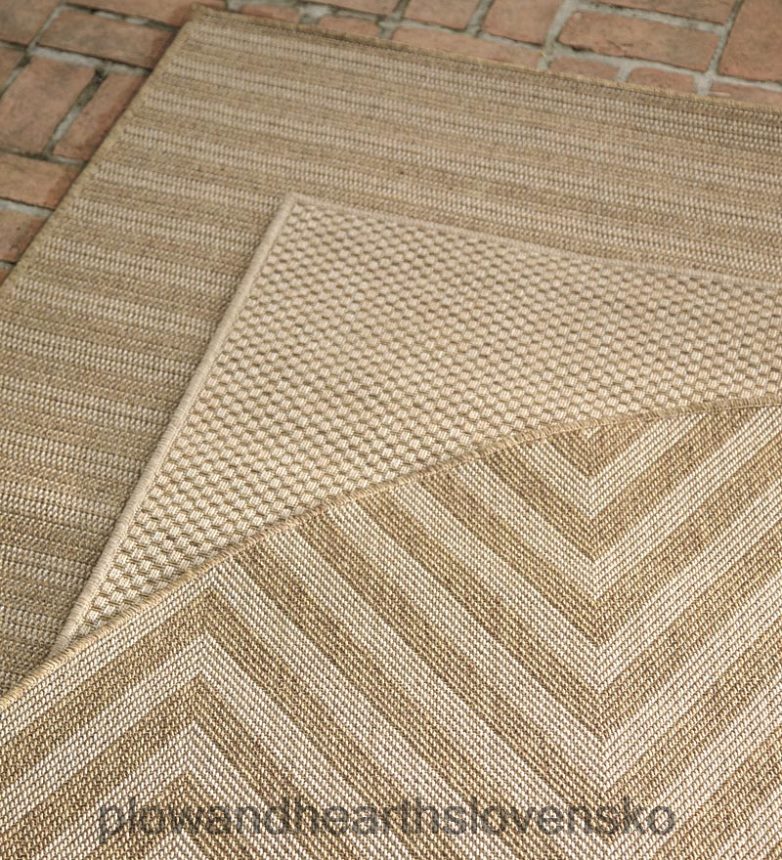 Plow & Hearth Vnútorné/vonkajšie polypropylénové koberce s vavrínovým vzhľadom morskej trávy 6P208P1273 domáce potreby