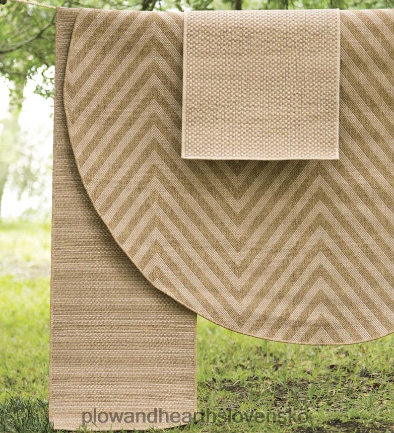 Plow & Hearth Vnútorné/vonkajšie polypropylénové koberce s vavrínovým vzhľadom morskej trávy 6P208P1273 domáce potreby