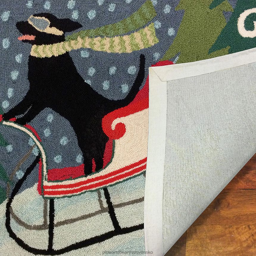 Plow & Hearth Vnútorný/vonkajší koberec pre psie sane s ručným hákom 6P208P1329 domáce potreby