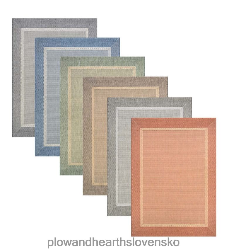 Plow & Hearth Vnútorný/vonkajší polypropylénový koberec s rámovou verandou 6P208P1404 domáce potreby