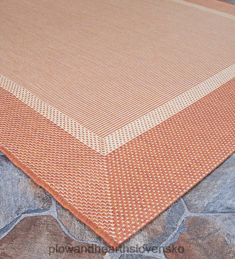 Plow & Hearth Vnútorný/vonkajší polypropylénový koberec s rámovou verandou 6P208P1404 domáce potreby