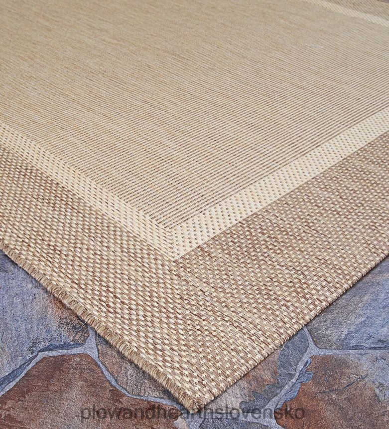 Plow & Hearth Vnútorný/vonkajší polypropylénový koberec s rámovou verandou 6P208P1404 domáce potreby