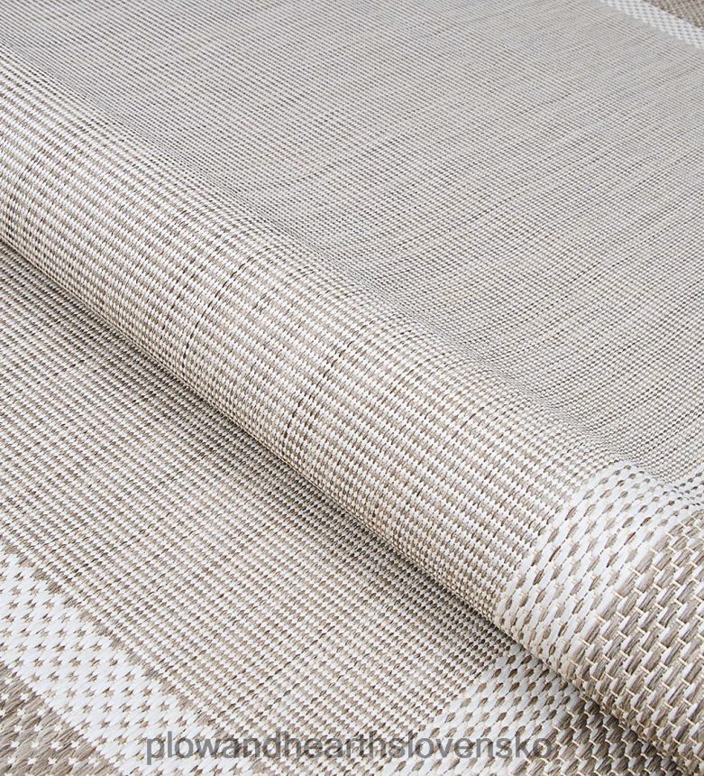 Plow & Hearth Vnútorný/vonkajší polypropylénový koberec s rámovou verandou 6P208P1404 domáce potreby