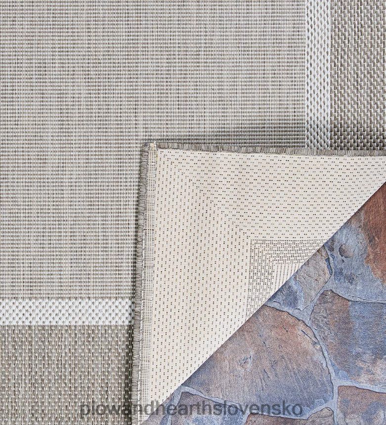 Plow & Hearth Vnútorný/vonkajší polypropylénový koberec s rámovou verandou 6P208P1404 domáce potreby