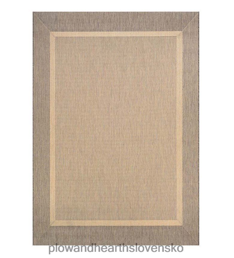 Plow & Hearth Vnútorný/vonkajší polypropylénový koberec s rámovou verandou 6P208P1404 domáce potreby