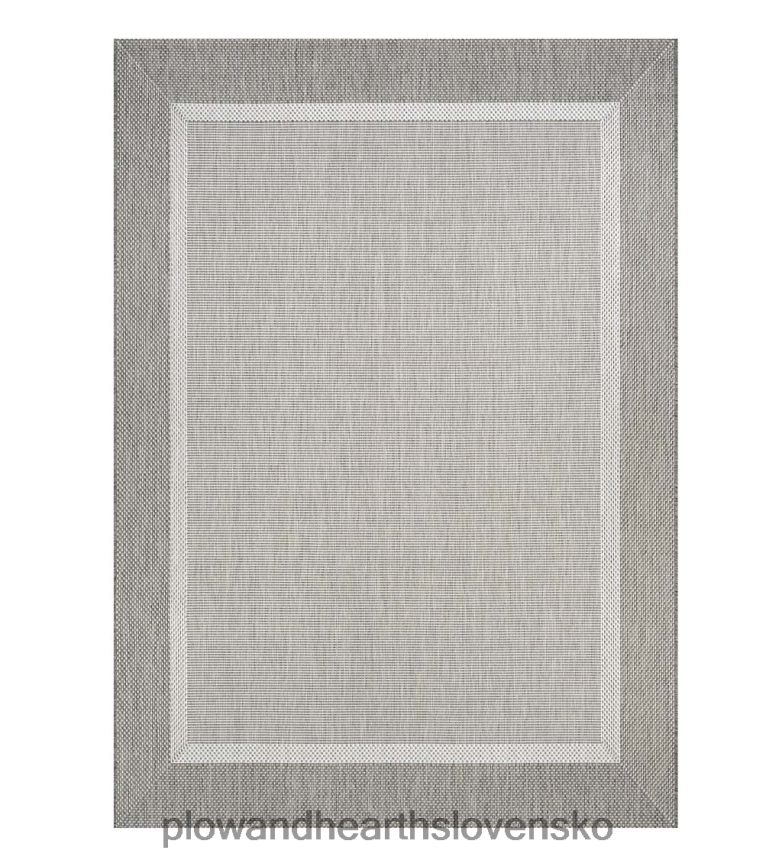 Plow & Hearth Vnútorný/vonkajší polypropylénový koberec s rámovou verandou 6P208P1404 domáce potreby