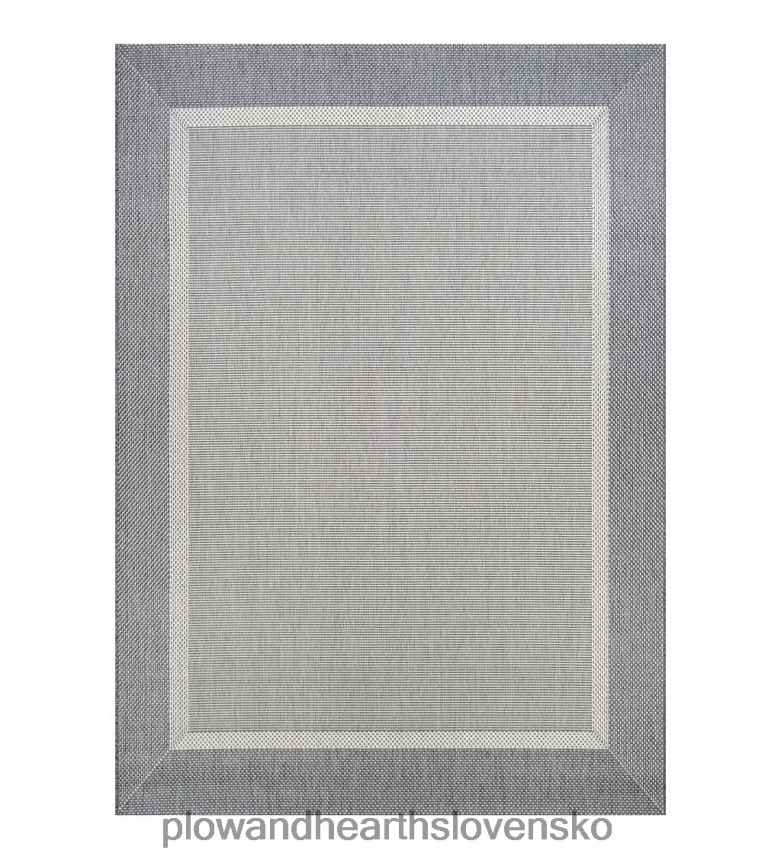 Plow & Hearth Vnútorný/vonkajší polypropylénový koberec s rámovou verandou 6P208P1404 domáce potreby