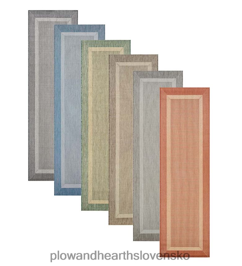 Plow & Hearth Vnútorný/vonkajší polypropylénový koberec s rámovou verandou 6P208P1404 domáce potreby