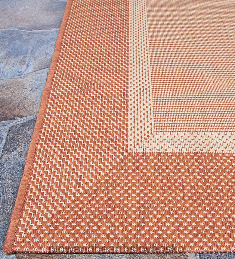 Plow & Hearth Vnútorný/vonkajší polypropylénový koberec s rámovou verandou 6P208P1404 domáce potreby