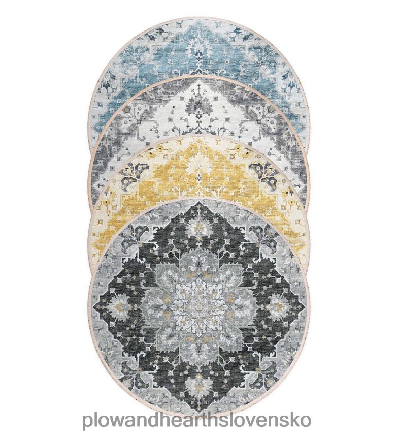 Plow & Hearth diamantový okrúhly koberec marietta 6P208P1357 domáce potreby