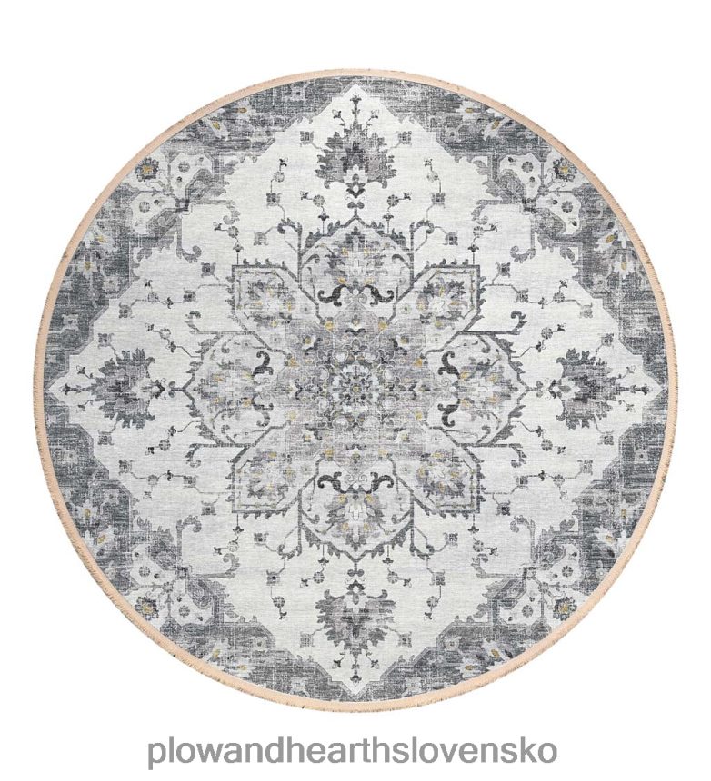 Plow & Hearth diamantový okrúhly koberec marietta 6P208P1357 domáce potreby