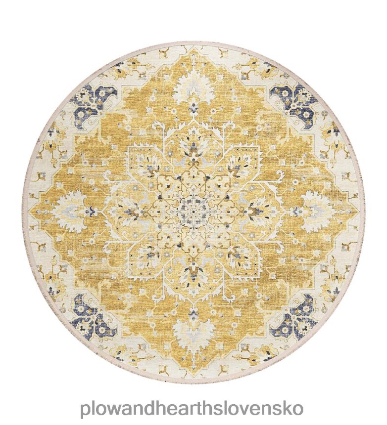 Plow & Hearth diamantový okrúhly koberec marietta 6P208P1357 domáce potreby