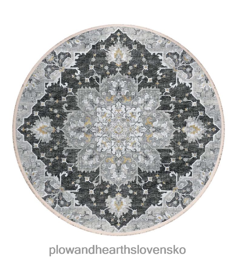 Plow & Hearth diamantový okrúhly koberec marietta 6P208P1357 domáce potreby