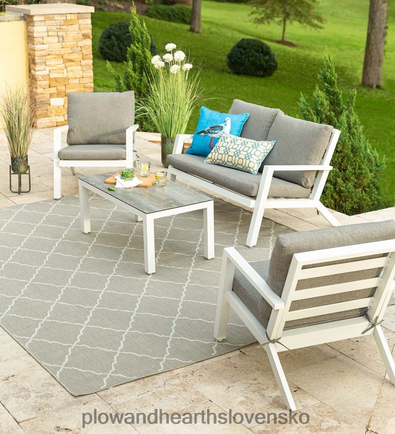 Plow & Hearth hamilton mriežkovaný vnútorný/vonkajší koberec 6P208P1438 domáce potreby