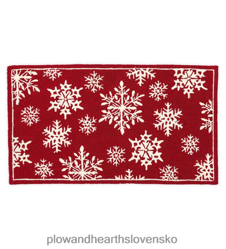 Plow & Hearth interiérový/exteriérový koberec so snehovými vločkami 6P208P1282 domáce potreby