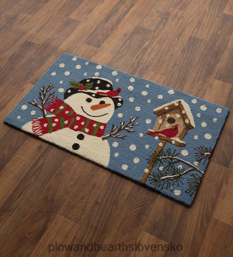 Plow & Hearth interiérový/exteriérový snehuliak a vtáčia búdka s háčikovým polypropylénovým akcentom 6P208P1278 domáce potreby