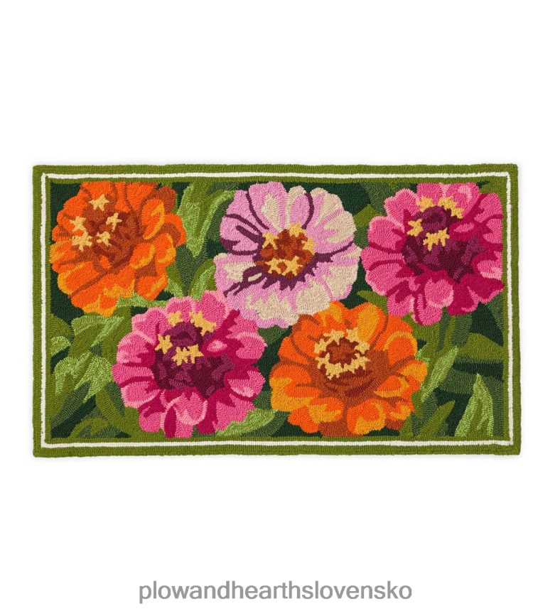 Plow & Hearth interiérový/vonkajší koberček z polypropylénového háku s cíniou 6P208P1297 domáce potreby