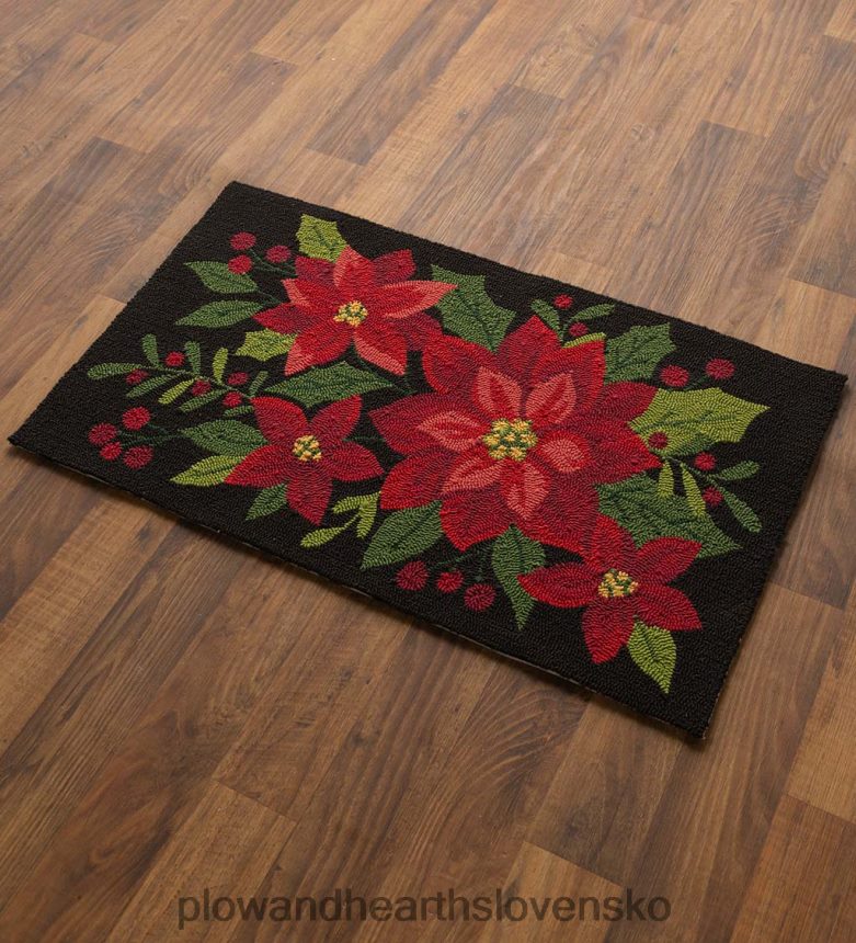 Plow & Hearth interiérový/vonkajší koberček z polypropylénového háku s háčikmi pre vianočnú hviezdu 6P208P1301 domáce potreby