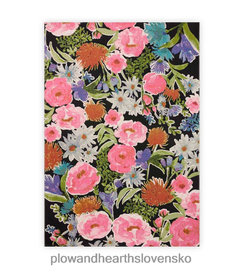 Plow & Hearth interiérový/vonkajší koberec clarissa kvetinový s puškovým papierom spol. dizajn 6P208P1339 domáce potreby