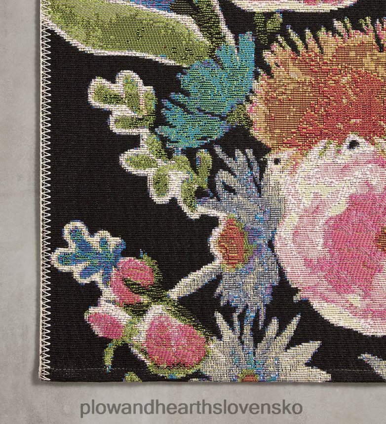 Plow & Hearth interiérový/vonkajší koberec clarissa kvetinový s puškovým papierom spol. dizajn 6P208P1339 domáce potreby