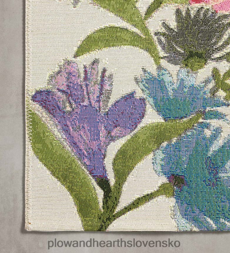 Plow & Hearth interiérový/vonkajší koberec clarissa kvetinový s puškovým papierom spol. dizajn 6P208P1339 domáce potreby