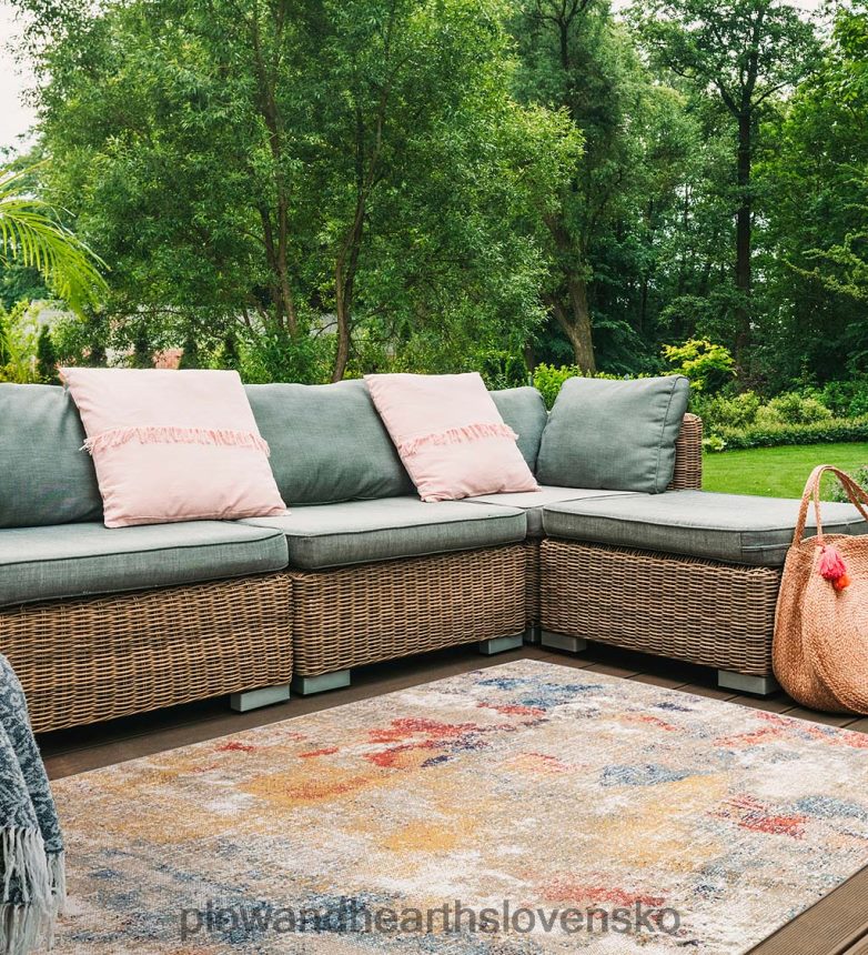 Plow & Hearth interiérový/vonkajší penelope akvarelový koberec 6P208P1426 domáce potreby