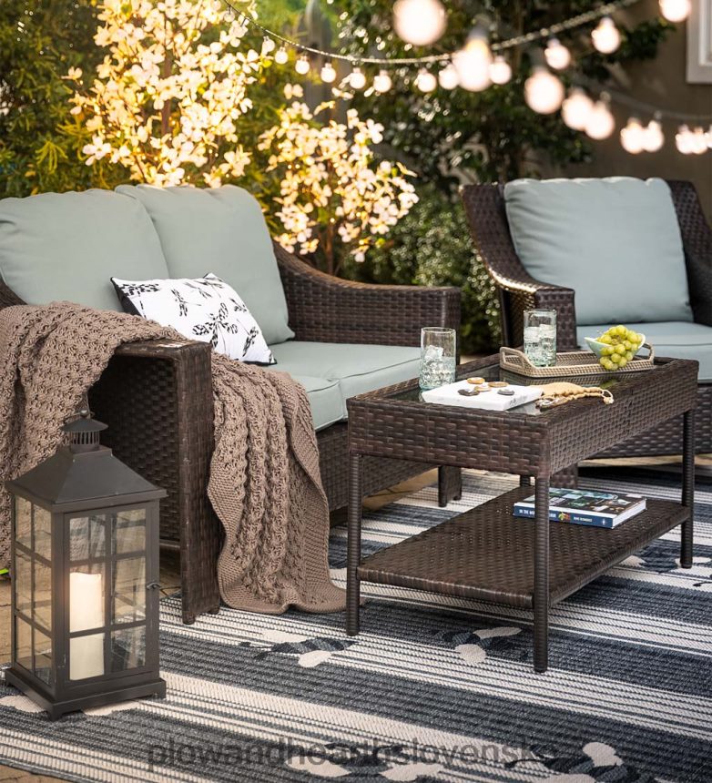 Plow & Hearth interiérový/vonkajší polypropylénový koberec pre včely medonosné 6P208P1341 domáce potreby