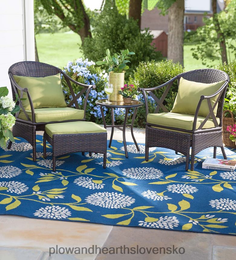 Plow & Hearth kvetinový surry vnútorný/vonkajší polypropylénový koberec 6P208P1277 domáce potreby