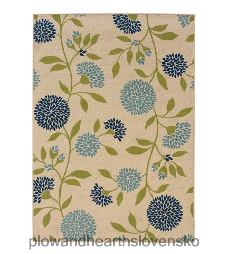 Plow & Hearth kvetinový surry vnútorný/vonkajší polypropylénový koberec 6P208P1277 domáce potreby