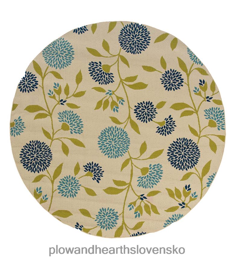 Plow & Hearth kvetinový surry vnútorný/vonkajší polypropylénový koberec 6P208P1277 domáce potreby