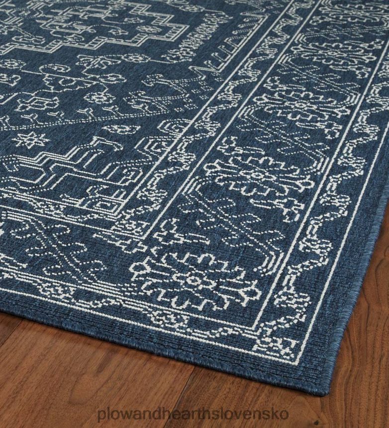 Plow & Hearth vnútorný/vonkajší damaškový polypropylénový koberec brunswick 6P208P1396 domáce potreby