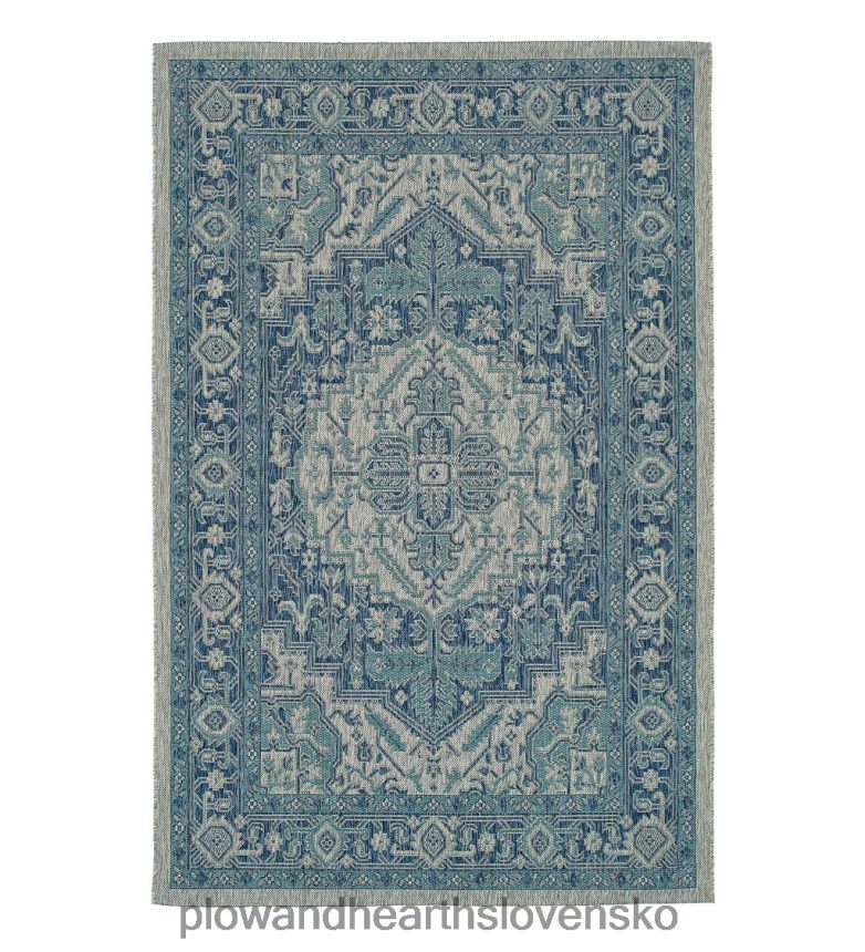 Plow & Hearth vnútorný/vonkajší damaškový polypropylénový koberec lake placid 6P208P1401 domáce potreby