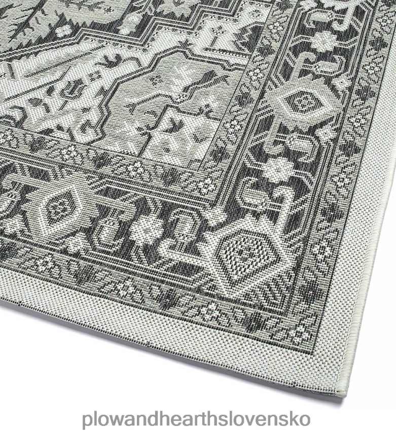 Plow & Hearth vnútorný/vonkajší damaškový polypropylénový koberec lake placid 6P208P1401 domáce potreby