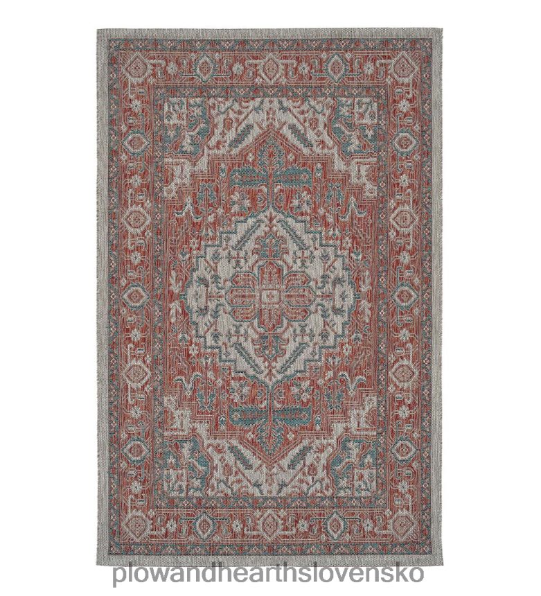 Plow & Hearth vnútorný/vonkajší damaškový polypropylénový koberec lake placid 6P208P1401 domáce potreby