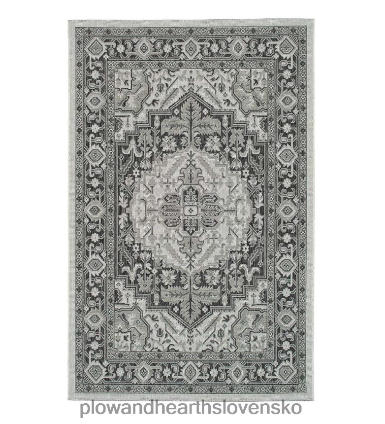 Plow & Hearth vnútorný/vonkajší damaškový polypropylénový koberec lake placid 6P208P1401 domáce potreby