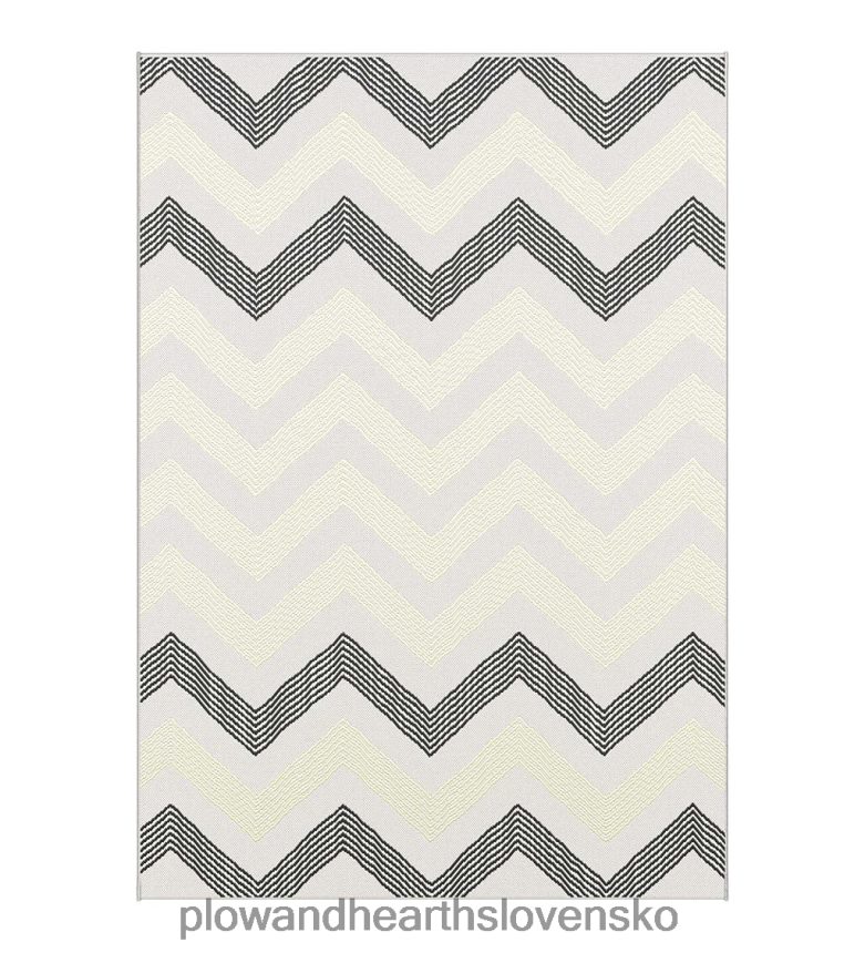 Plow & Hearth vnútorný/vonkajší široký koberec, 5' x 8' - hnedý 6P208P1437 domáce potreby