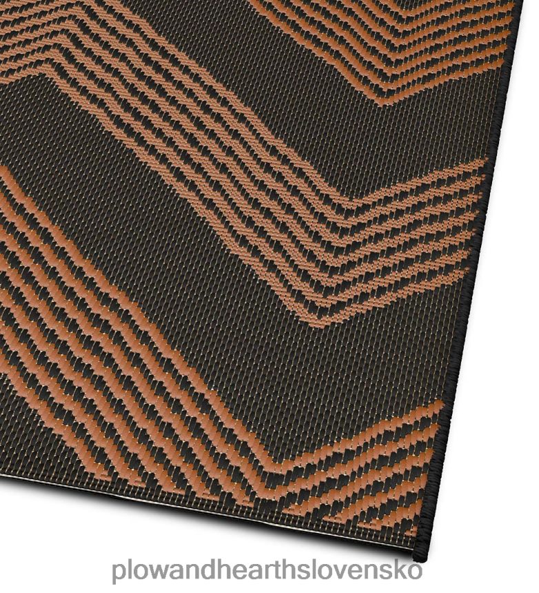 Plow & Hearth vnútorný/vonkajší široký koberec, 5' x 8' - hnedý 6P208P1437 domáce potreby