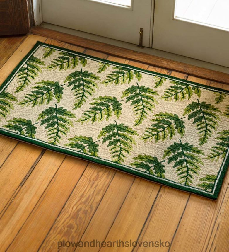Plow & Hearth vnútorný/vonkajší koberec s hákom z papradie 6P208P1348 domáce potreby