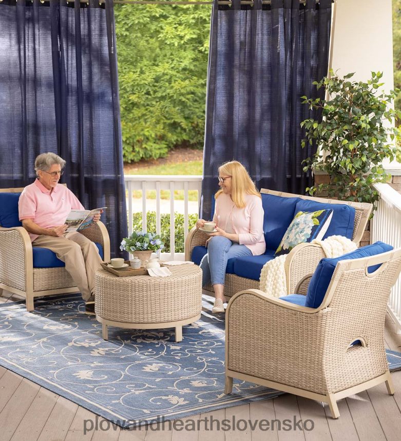 Plow & Hearth vnútorný/vonkajší koberec veranda scroll 6P208P1274 domáce potreby