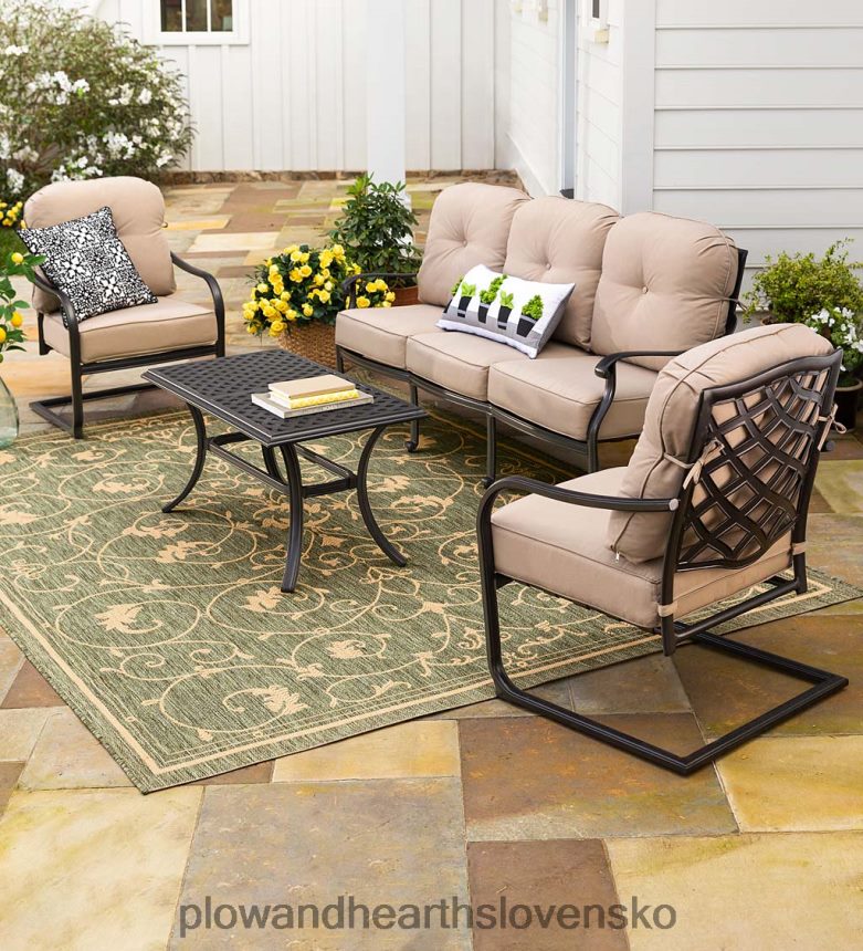 Plow & Hearth vnútorný/vonkajší koberec veranda scroll 6P208P1274 domáce potreby