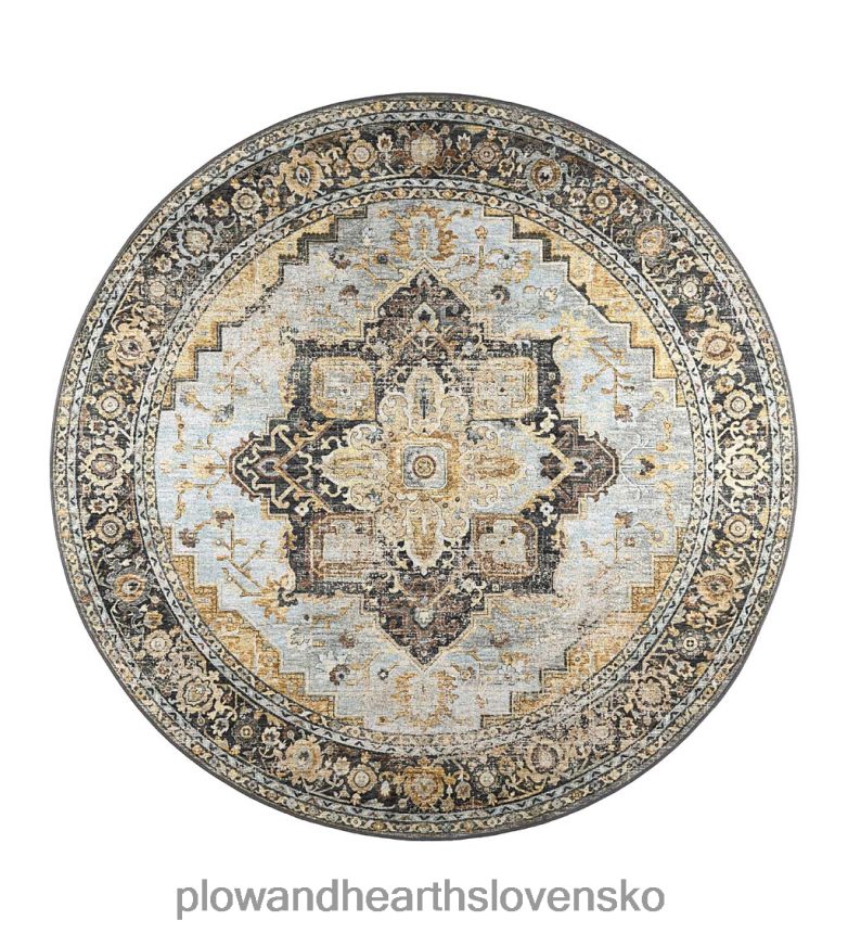 Plow & Hearth vnútorný/vonkajší mlyn na hroby medailón okrúhly koberec 6P208P1349 domáce potreby