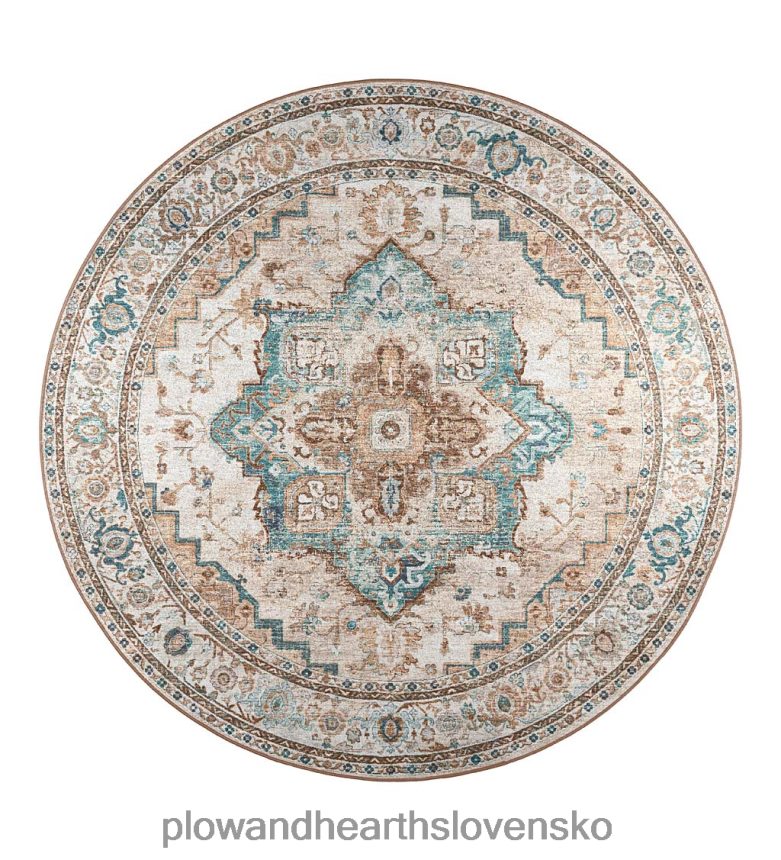 Plow & Hearth vnútorný/vonkajší mlyn na hroby medailón okrúhly koberec 6P208P1349 domáce potreby